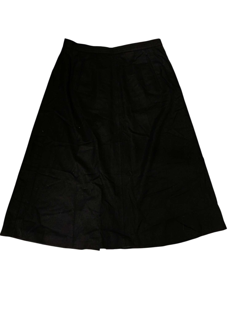 Talbots Black A-Line Midi Skirt Size L